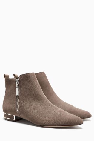 Suede Pixie Ankle Boots